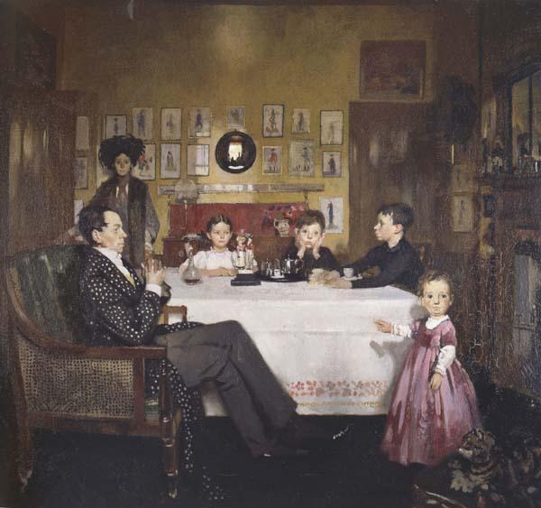 Sir William Orpen A Bloomsbury Family oil painting image